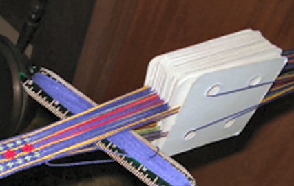 An example of card weaving