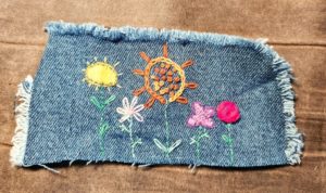 Hand Embroidery on Denim